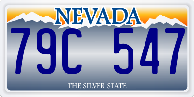 NV license plate 79C547