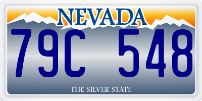 NV license plate 79C548