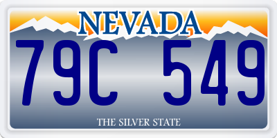 NV license plate 79C549