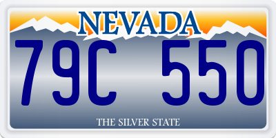 NV license plate 79C550