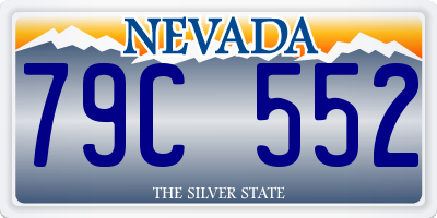 NV license plate 79C552