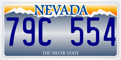 NV license plate 79C554