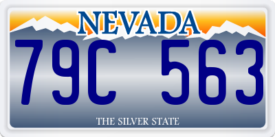 NV license plate 79C563