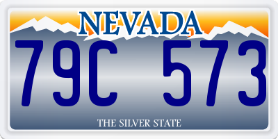 NV license plate 79C573