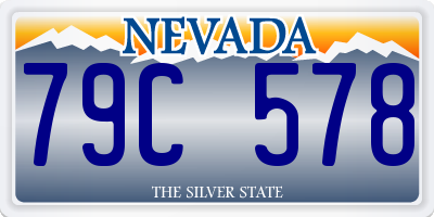 NV license plate 79C578