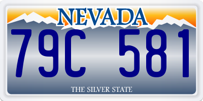 NV license plate 79C581