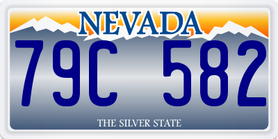 NV license plate 79C582