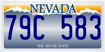 NV license plate 79C583