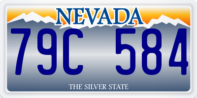 NV license plate 79C584
