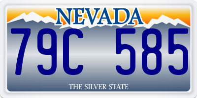 NV license plate 79C585