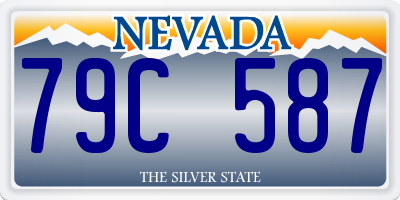 NV license plate 79C587