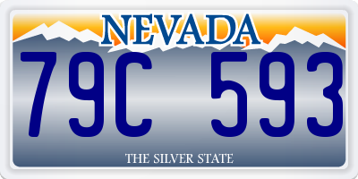 NV license plate 79C593