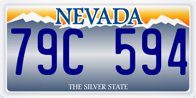 NV license plate 79C594