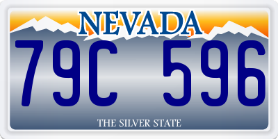 NV license plate 79C596