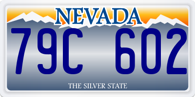 NV license plate 79C602