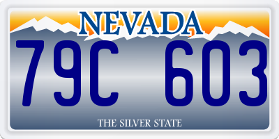 NV license plate 79C603