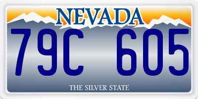 NV license plate 79C605