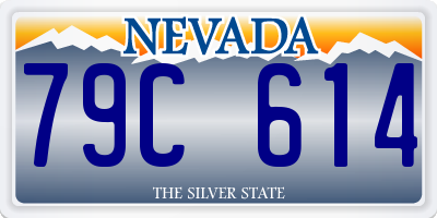 NV license plate 79C614