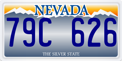 NV license plate 79C626