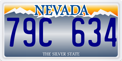 NV license plate 79C634