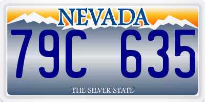 NV license plate 79C635