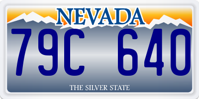 NV license plate 79C640
