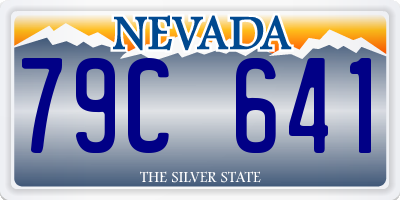 NV license plate 79C641