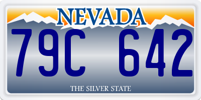 NV license plate 79C642