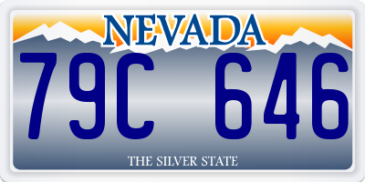 NV license plate 79C646