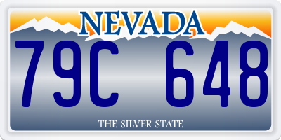 NV license plate 79C648