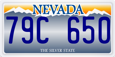 NV license plate 79C650