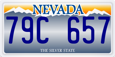 NV license plate 79C657