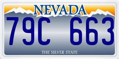 NV license plate 79C663
