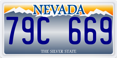 NV license plate 79C669