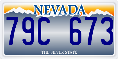 NV license plate 79C673