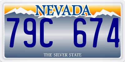 NV license plate 79C674