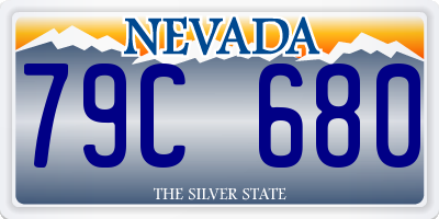 NV license plate 79C680