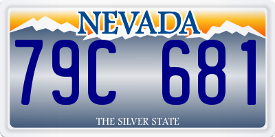 NV license plate 79C681