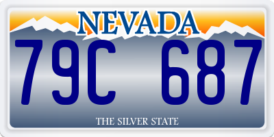 NV license plate 79C687