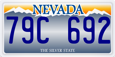 NV license plate 79C692