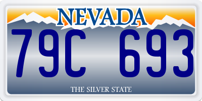 NV license plate 79C693