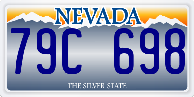 NV license plate 79C698