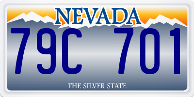 NV license plate 79C701