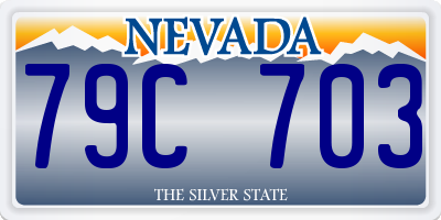 NV license plate 79C703