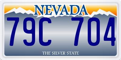 NV license plate 79C704