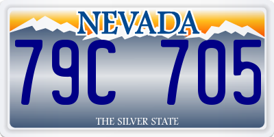 NV license plate 79C705