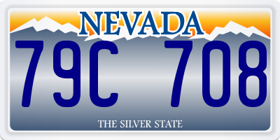 NV license plate 79C708