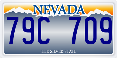 NV license plate 79C709