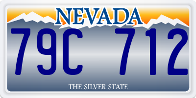NV license plate 79C712