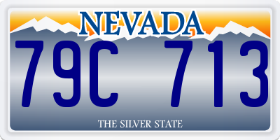 NV license plate 79C713